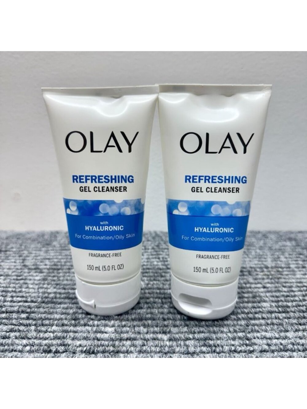 Lot Of 2 OLAY Refreshing Gel Cleanser with Hyaluronic Fragrance Free 150ml - 5oz